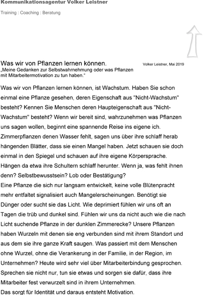 Was wir von Pflanzen lernen können