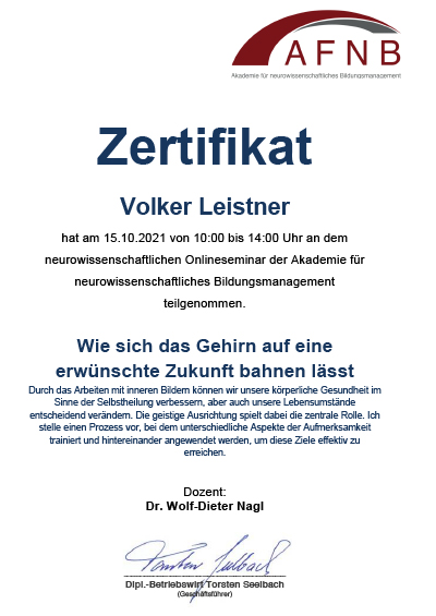 Zertifikat Neurowissenschaft